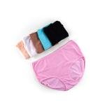 سراويل داخلية نسائية قطنية بخصر متوسط عبوة من 6 قطع بملاءمة مريحة