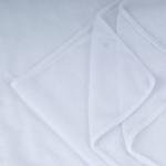 شيلة من القطن والشيفون بحواف خياطة دقيقة – أبيض ثلجي