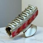 مشبك شعر نسائي مرصع بالكريستال – أناقة الغروب الوردي