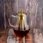 إبريق شاي زجاجي بتصميم مريح 950 مل