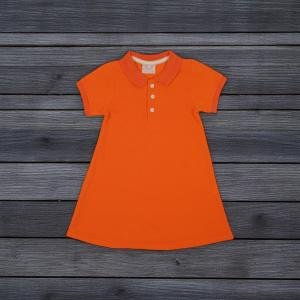 فستان بولو بناتي بقصة A كلاسيكية بقماش مضلع وأزرار وياقة