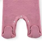 رومبر أطفال بكعب مدمج ونمط محبوك بتصميم ألماسي مع ياقة بيتر بان