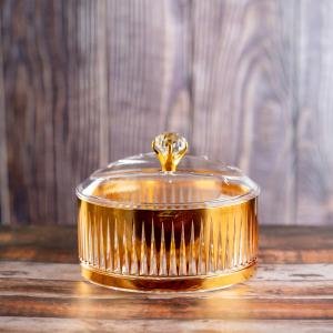 وعاء حلويات أكريليك بتصميم خطوط رأسية