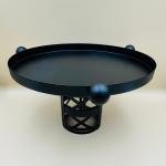 Elegant metal cake stand with decorative base