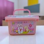 مجموعة الطين الناعم الملوّن من كرييتيف وورلد صندوق تخزين مطبوع بأشكال الأرنب والدب