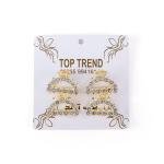 مجموعة مشابك شعر منحنية مرصعة بأحجار الراين