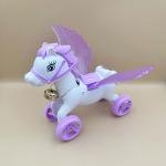 حصان بيغاسوس اللامع بأجنحة مذهبة لعبة يونيكورن سحرية للأطفال