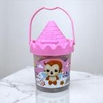 مجموعة دلو القلعة لعجينة الصلصال طين ملون مع مقبض حمل