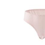 طقم حمالة صدر مبطنة ومخططة مع سلك سفلي وربطة أناقة وراحة يومية