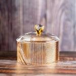 وعاء حلوى أكريليك بغطاء