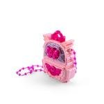 حقيبة المكياج للبنات بأجنحة وحزام مغطى بالخيوط اللامعة