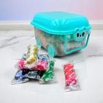 مجموعة عربات عجلة العجينة  مجموعة طين النمذجة الناعم للأطفال بـ 24 لون