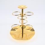 حامل أكواب معدني متعدد الطبقات- فضي