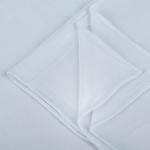 شيلة شيفون وقطن بحواف خياطة دقيقة -  اوف وايت