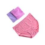 سراويل نسائية قطنية بخصر عال بطبعة الزهور عبوة من 3 قطع