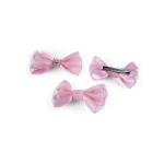 مشبك الشعر الأنيق للبنات بتصميم فيونكة مرصعة بالكريستال