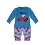 طقم بيجامة للأولاد مزين برسمة Snoopy على السيارة