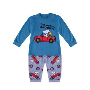 طقم بيجامة للأولاد مزين برسمة Snoopy على السيارة