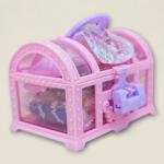 مجموعة عجينة اللعب صندوق كنز الأميرة 12 لونا مع قوالب وأدوات تشكيل