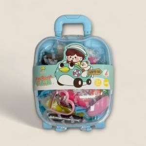 مجموعة عجينة اللعب الإبداعية للأطفال بحقيبة سفر على شكل طائرة 14 لونا مع قوالب ممتعة