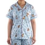 طقم بيجامة ستان بنقشة بيزلي ناعم، مريح وأنيق