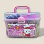 طقم صلصال بـ 18 لون صندوق تخزين بتصميم الأرنب مع قوالب وأدوات متعة الإبداع للأطفال