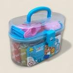 مجموعة معجون لعب للأطفال – طقم طين تشكيل مكون من 14 لونا في صندوق تخزين شفاف ومحمول