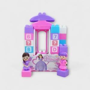 مجموعة مكعبات قلعة الأميرة مع دمى