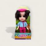 دمية ماي الفتاة الصغيرة بملابس تنكرية تنورة وردية وعصابة رأس الهدية المثالية للأطفال دمية قابلة للجمع وصديقة للعب