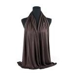 وشاح من القطن والشيفون بحواف خياطة دقيقة  أخضر داكن