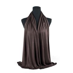 وشاح من القطن والشيفون بحواف خياطة دقيقة  أخضر داكن