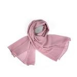 شال قطني وبوليستر بحواف مطرزة بدقة - خوخي ناعم