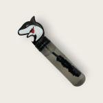 أنبوب فقاعات بتصميم سمكة القرش مصباح LED حسي للأطفال، إضاءة مهدئة مع أسماك عائمة