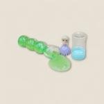 أنبوب سلايم لامع على شكل دمية أميرة مع غطاء علوي لطيف