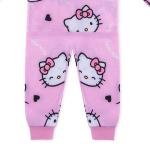 طقم بيجامة للفتيات بلون وردي مزين برسمة Hello Kitty