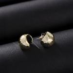 Artificial Hammered Hoop Earrings