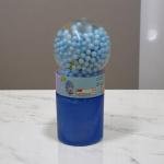 عجينة سلايم مع لعبة طائرة وخرز عائم في علبة كروية شفافة لعبة حسية للأطفال