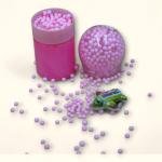 عجينة سلايم مع لعبة طائرة وخرز عائم في علبة كروية شفافة لعبة حسية للأطفال