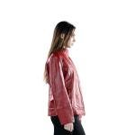 جاكيت نسائي من الجلد فاخر مبطن أنيق بلمسة جريئة