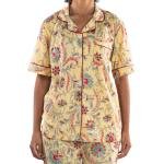 طقم بيجامة ستان بنقشة بيزلي ناعم، مريح وأنيق