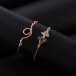 مجموعة أساور الثعبان الملكي والهرم - 5 قطع