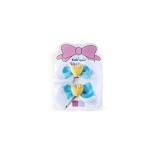 مشبك شعر للبنات بتصميم فيونكة مزدوجة مع شكل قلب