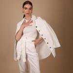 بنطلون نسائي بخصر مرتفع مع حزام أناقة بلا مجهود وراحة طوال اليوم