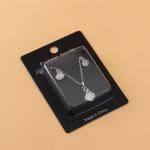 مجموعة مجوهرات أوراق الشجر الفضية تصميم أنيق وخالد