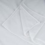 شيلة من القطن والشيفون بحواف خياطة دقيقة - أبيض نقي