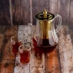 إبريق شاي زجاجي بتصميم مريح 950 مل