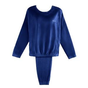 طقم بيجاما نسائي قطني ببطانة فرو ناعم للنوم والراحة بأناقة