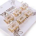 مجموعة مشابك شعر صغيرة مستطيلة مزينة باللؤلؤ