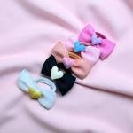 ربطات شعر مرنة مع تصميم قوس القلب