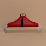 Indian square bowl with Cartier handle and raw cotton cover